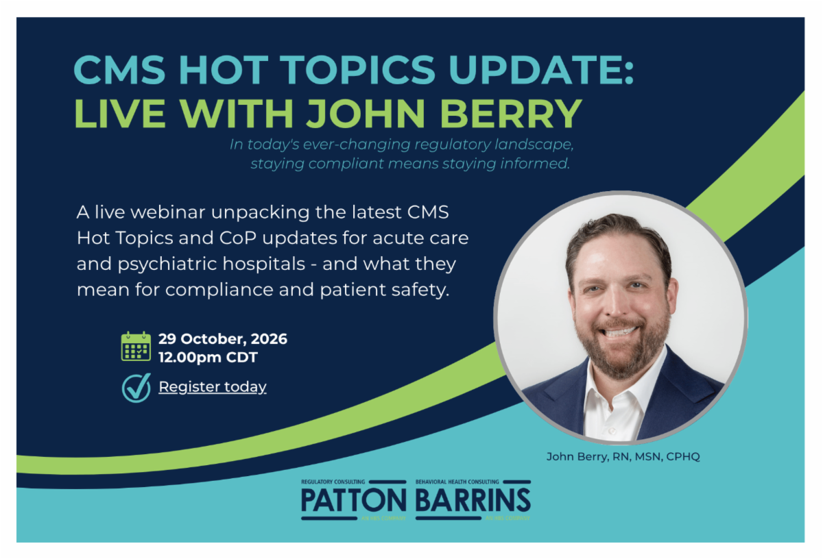 CMS Hot Topics Update live webinar with John Berry
