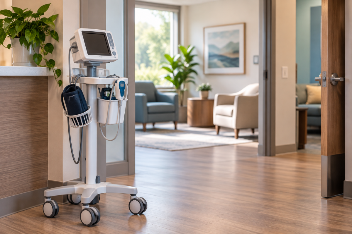 Portable medical equipment in a behavioral health facility